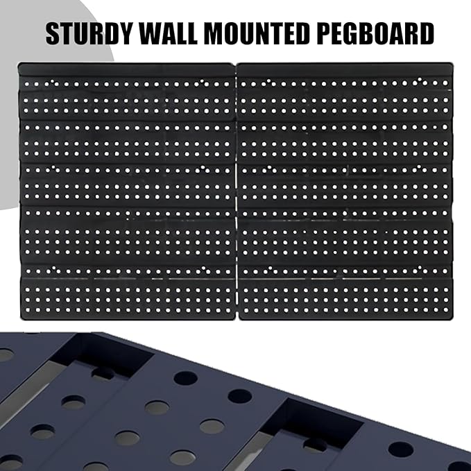 90PCS Heavy-Duty Wall Mounted Storage Bins - Plastic Adjustable Compartment Organizer for Nuts, Bolts, Screws & DIY Tools | Garage, Workshop Wall Rack
