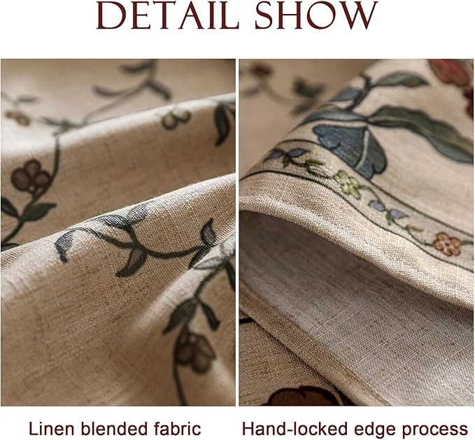 patdrea Designer Vintage French Small Square Tablecloth,Fall Country Breathable Floral Table Cloth,Italian Table Cover for Kitchen Dining,Tea Party,Christmas,Thanksgiving,55"x55"-Oliveirad