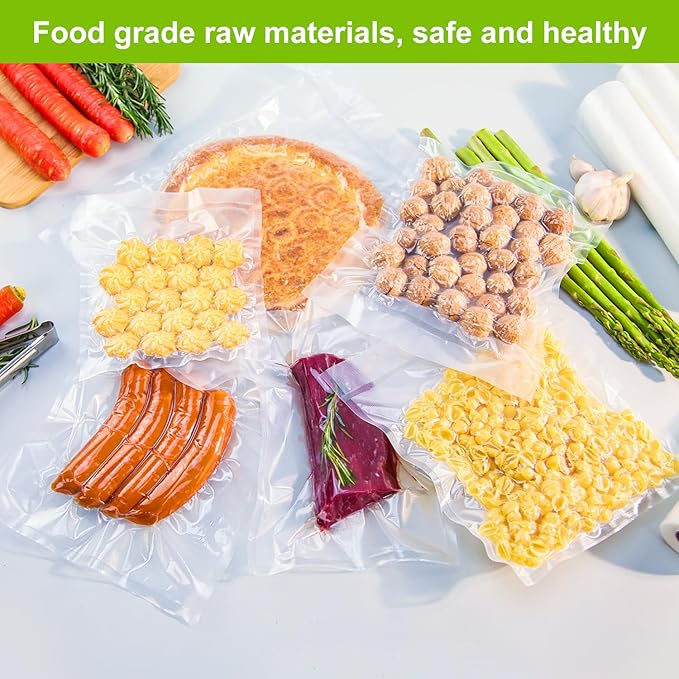 MAGIC SEAL Vacuum Sealer Bags 11”x 16.4' 4 Rolls, Textured Food Storage Bags for Meal Prep & Sous Vide, Commercial Grade BPA Free Seal Rolls, Not Compatible with MAGIC SEAL MS175 Sealers