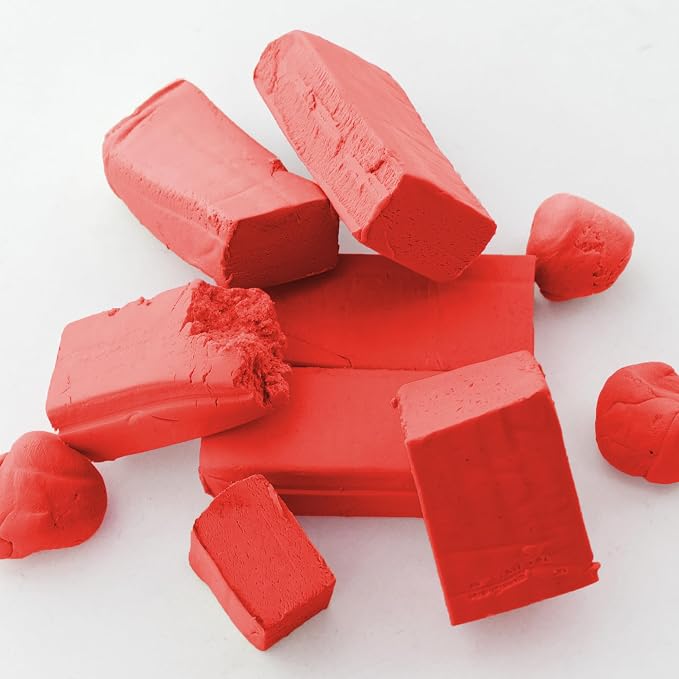 BAZIC Products Red Modeling Clay, 1 lb, Non-Hardening, for Sculpting Art Crafts, Reusable, 2 Pack