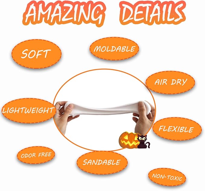 Foam Clay Cosplay Moldable Air Dry Foam Clay Craft 500g White Lightweight Sculpting Foam for Costumes Sanding Cosplay (500g, White)