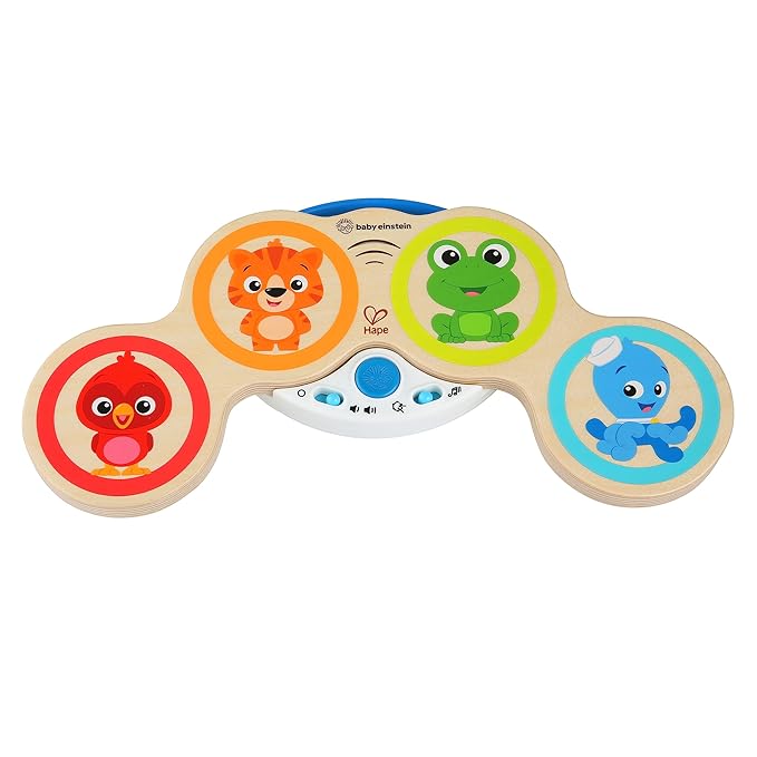 Baby Einstein Magic Touch Wooden Drum Musical Toy, Ages 6 Months Plus