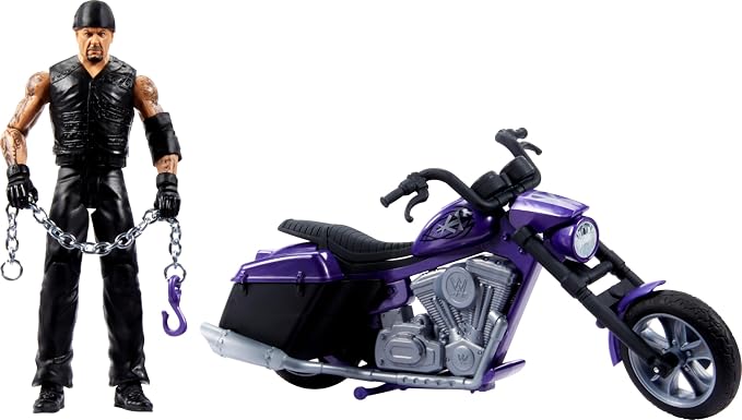 Mattel WWE Wrekkin' Slamcycle Vehicle & Figure Playset with Toy Motorcycle & Undertaker 6-inch Collectible, Launching Action & Breakaway Parts