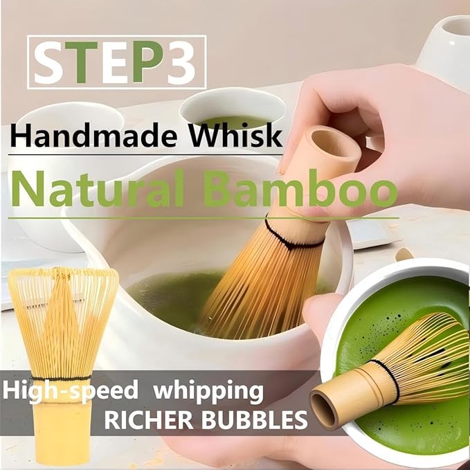 Matcha Whisk Holder Matcha Chasen Whisk Stand Ceramic Holder fit for Traditional Japanese Tea Ceremony Starter (Fruit Green)