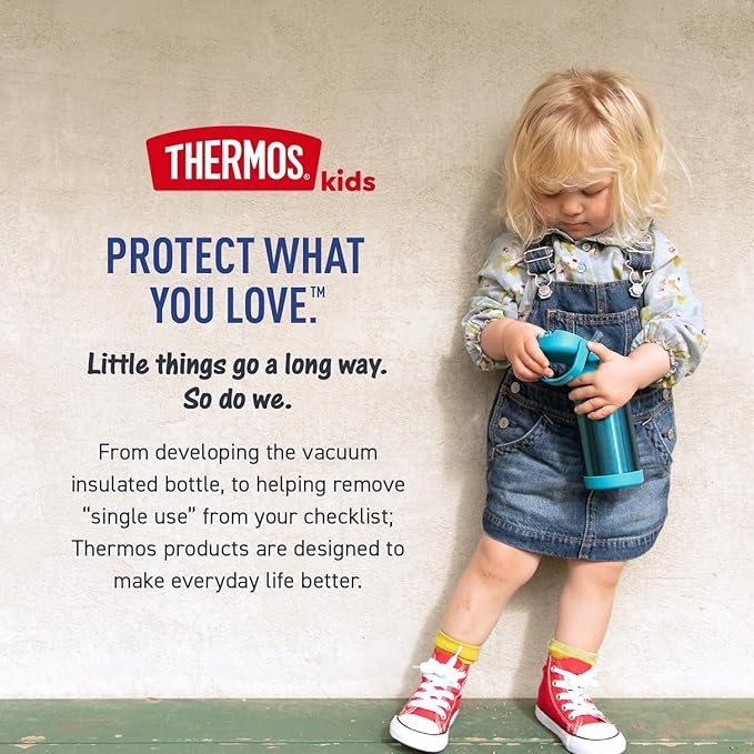 THERMOS FUNTAINER Water Bottle with Straw - 12 Ounce - Kids Stainless Steel Vacuum Insulated Water Bottle with Lid, Encanto