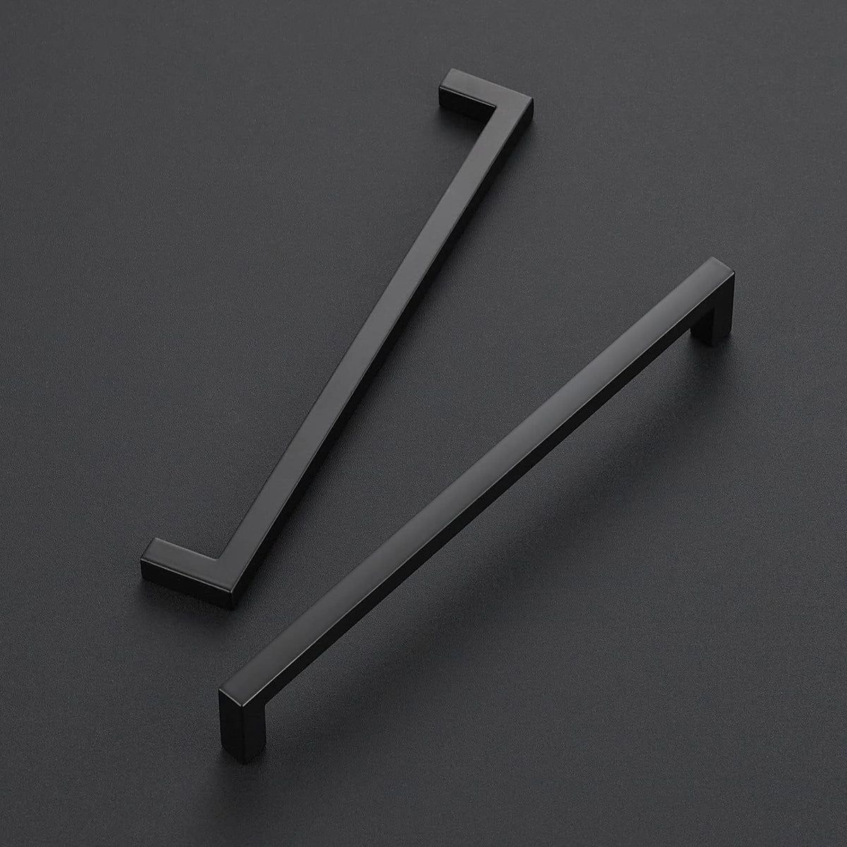 Ravinte 30 Pack Solid 7-1/2 Inch Center to Center Slim Square Bar Drawer Handles Kitchen Cabinet Handles Black Drawer Pulls Kitchen Cabinet Hardware Kitchen Handles Matte Black Cabinet Pulls