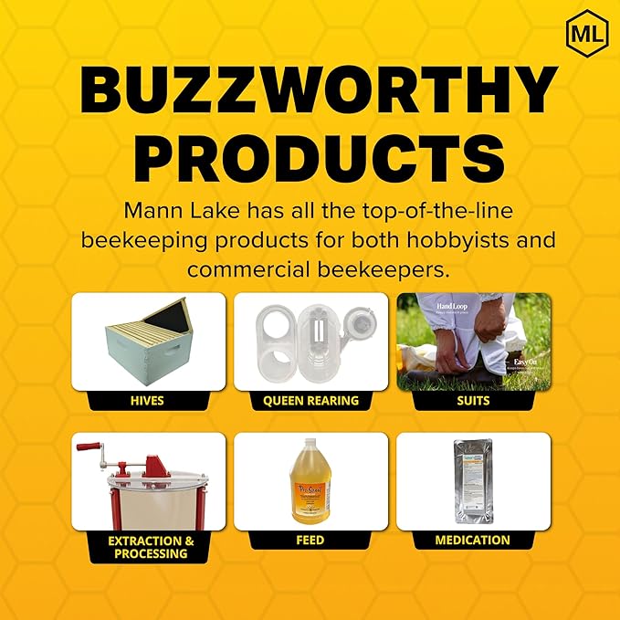 Mann Lake Refillable Hourglass Honey Jars | 2.5 lb Plastic Containers with Yellow Flip-Top Lids | Empty Bottles for Honey Storage & Dispensing | 12-Pack (Honey Not Included)
