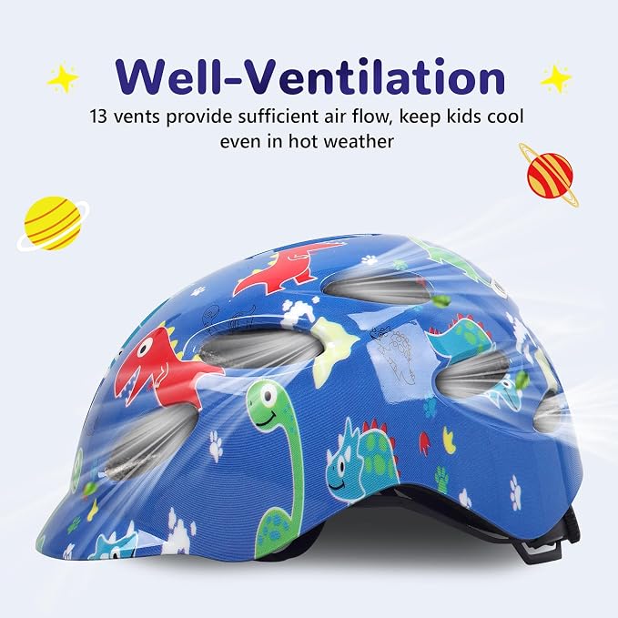 Kids/Youth Bike Helmet for Boys Girls and Teens, Adjustable and Multi-Sport for Bicycle, Kick Scooter, Skateboard, Roller/Inline Skate