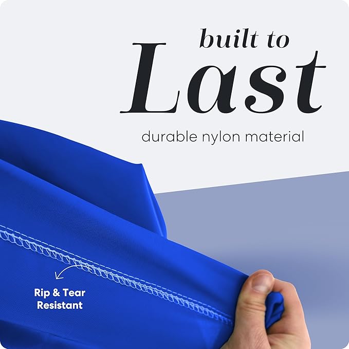 Handy Laundry Nylon XL - Large Capacity with Locking Drawstring, Machine Washable, Fits Laundry Baskets or Hampers, Holds 3 Loads of Clothes - Royal Blue (Pack of 2)