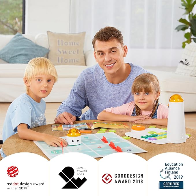 Coding Set Pro STEM Robot for Kids Ages 4+, Coding Robot for Kids to Learn Early Programming, Educational Toy for Homeschool & Classroom Ages 4-10