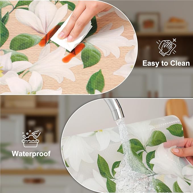 Cooyes Shelf Liner – Premium Non-Adhesive Cabinet & Drawer Liner for Kitchen – Waterproof Shelf Paper with Modern Pattern – Durable EVA Cabinet Mat – Easy to Cut （24" W x 240" L）