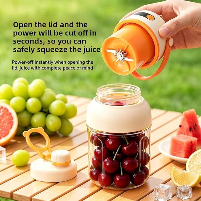 Portable Electric Juicer Cup with Zero Cord Hassle, 33 Oz Cordless Personal Juicer Cup, Digital Display Portable Juicers Blender with Stainless Steel Blades, USB-C (green-1000ml)