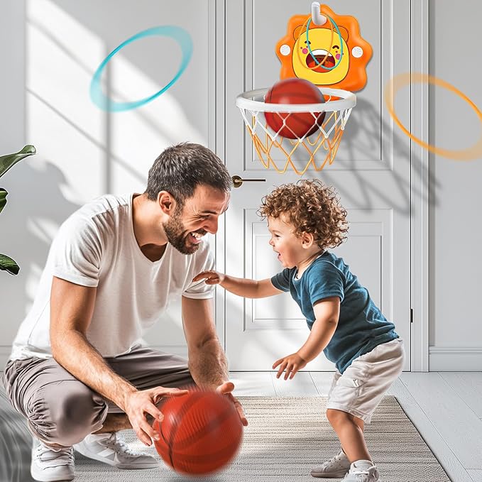 Toddler Kids Basketball Hoop Indoor Toys,Scoreboard Portable Design Adjustable Height,Christmas Birthday Baby Toddler Kids Boys Small Mini Basketball Hoop Gifts Toys