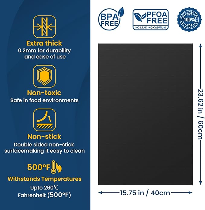 eavy Duty Oven Liners for Electric Stove + Silicone Baking Mat Roll