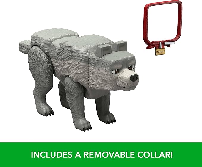Mattel Minecraft Action Figure & Accessories Set, 3.25-inch Dennis The Wolf Posable Character Collectible Inspired by A Minecraft Movie