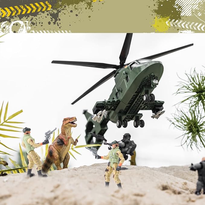 Tuanse 26 Pcs SWAT Team and Military Action Figures Playset with Weapons, Army Toys for Kids Boys Girls