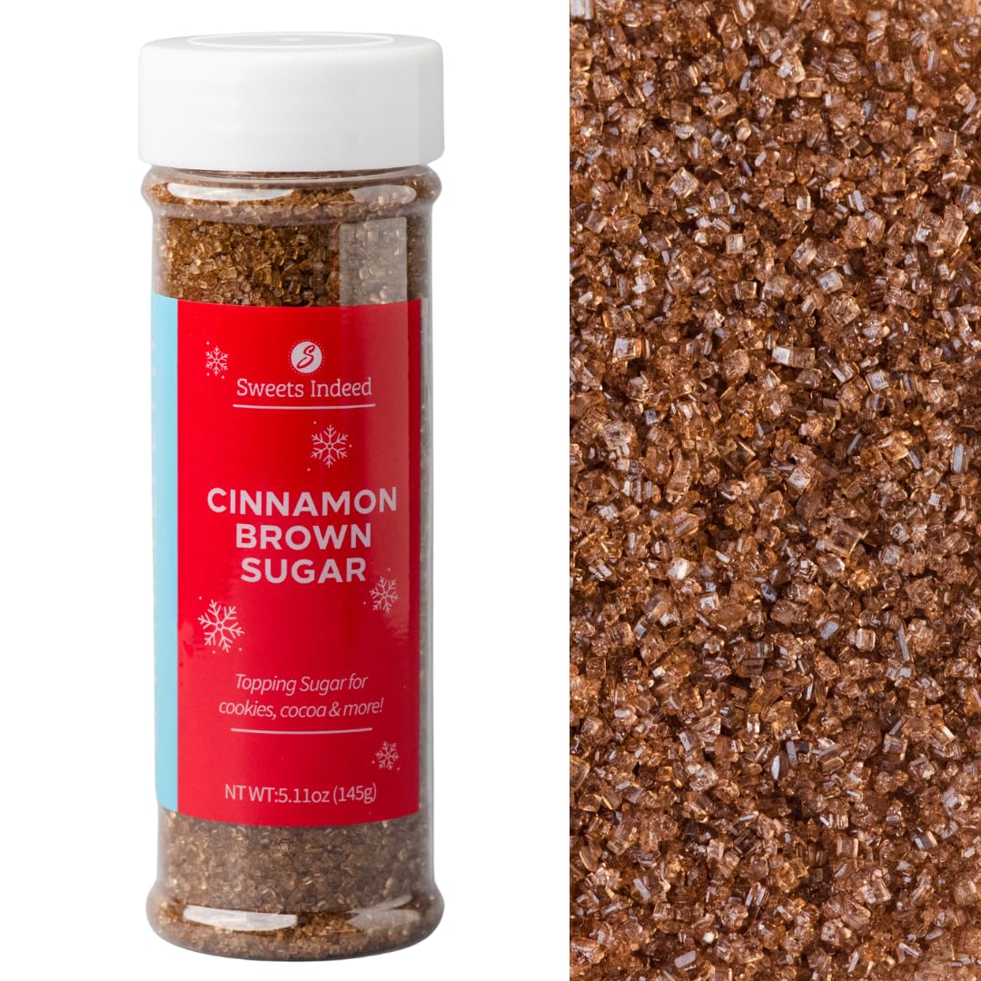 Sweets Indeed Sprinkles, Edible Sprinkle Sugar Mix, Perfect for Cake Decorations, Baking, Ice Cream, Cookies, Cupcake Topper (Cinnamon Brown Sugar)