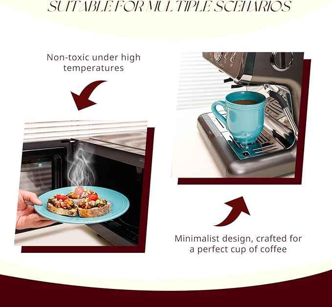 Pearl Dots Stoneware Dinnerware Set (Turquoise, 56pc Set)