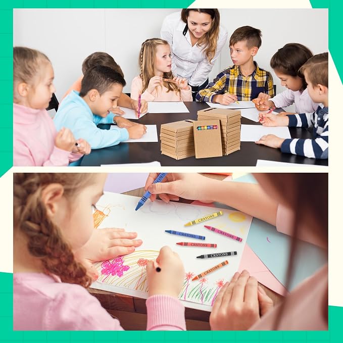 30 Packs Crayons Bulk Back to School Crayon 8 Color Crayon Individual Packs Mini Wrapped Wax Washable Crayons for Student Gifts School Supplies Classroom Rewards Gifts
