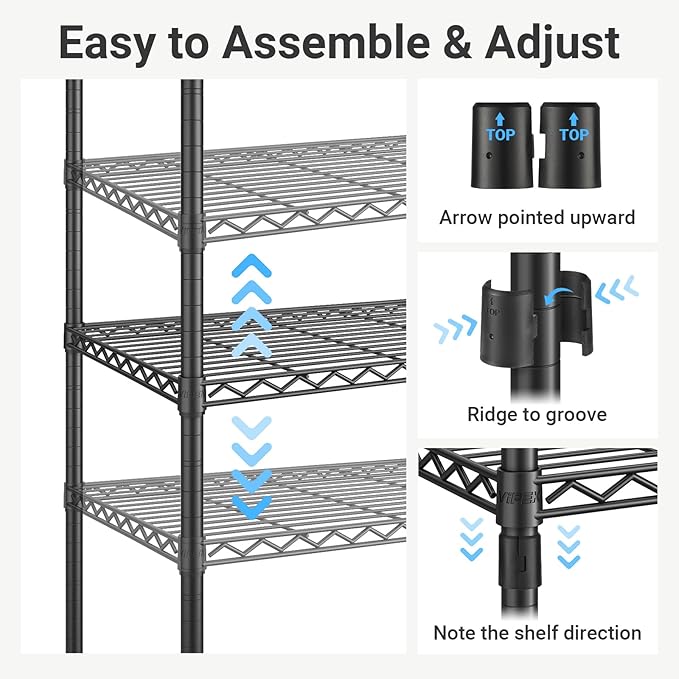 VIPEK V5 Portable Closet Wardrobe Heavy Duty Clothes Rack, Freestanding Clothing Racks with 4 Hang Rods & 8 Shelves, Adjustable Custom Closet Racks, 68.9" L x 15.7" W x 76.4" H, Max Load 800LBS, White