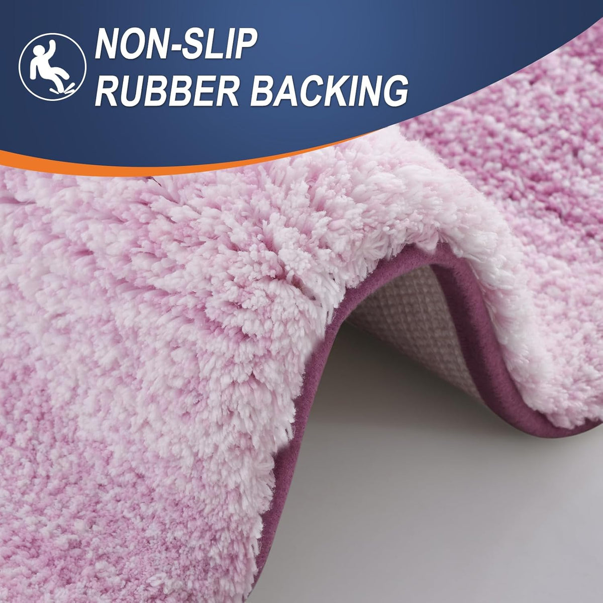 OLANLY Bathroom Runner Rugs 70x24, Extra Soft Absorbent Microfiber Bath Rugs, Rubber Backing, Quick Dry, Washable Bath Mats for Bathroom Floor, Tub and Shower, Home Decor Accessories, Pinkish-Purple