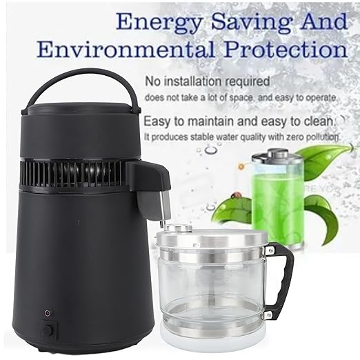 1 Gallon/4L Glass Carafe Jar for Water Distiller, Distiller Water Container, Replacement Distilled Water Collection Bottle, Water Canteen Pot for Home, Beauty, Countertop Distiller