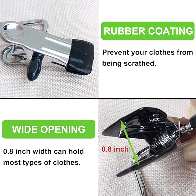 Laundry Hooks Hanging Clips Clothes Pins Closet Hanger Organizer Clamps Socks Towel Clips Heavy Duty Clothespins Bulk Hanger Clips for Closet Travel Pants Socks Handbags, 50 Pack