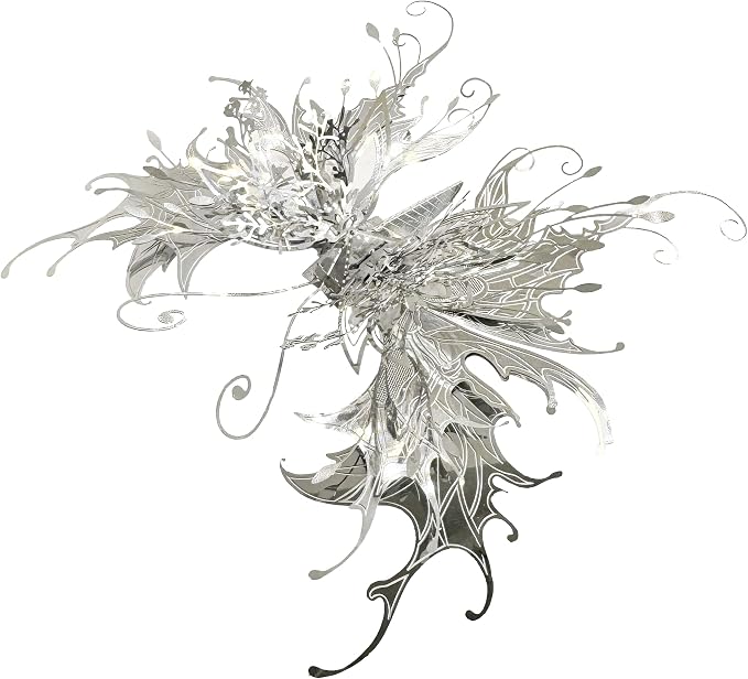3D Metal Puzzles for Adults,Sliver Butterfly Model Design,Glitter Cute Insects Animals Puzzles Metal Building Kits,Brain Teaser DIY Creative Ornament Sets Need Assembly Home Decor (HD-2)