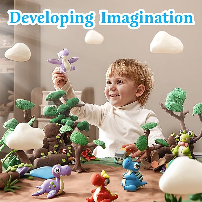 36 Colors Air Dry Clay, Modeling Clay for Kids DIY Starter Kits, Model Magic, Non-Sticky,with Sculpting Tools, Great Gift for Children, Adults and Artists