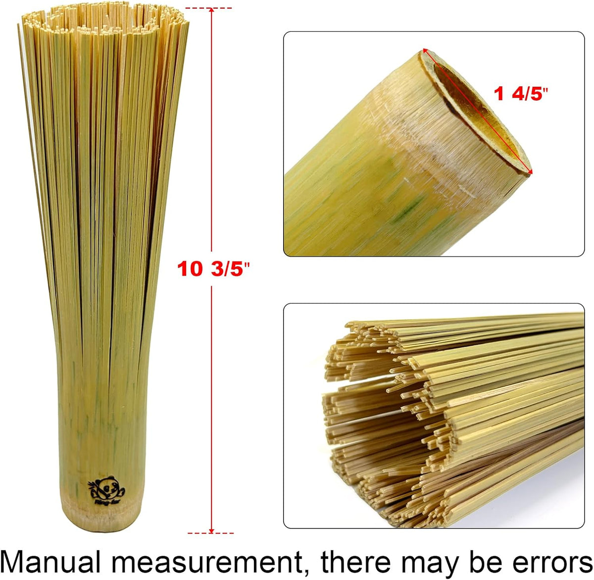 2 Pack Handmade Bamboo Wok Brush,Wok Cleaning Brush for Carbon Steel and Cast Iron,Bamboo Brush for Wok Cleaner,Kitchen Scrubbing Brush for 9" Wok,Dish Brush with Handle,Wok Scrubber Accessories