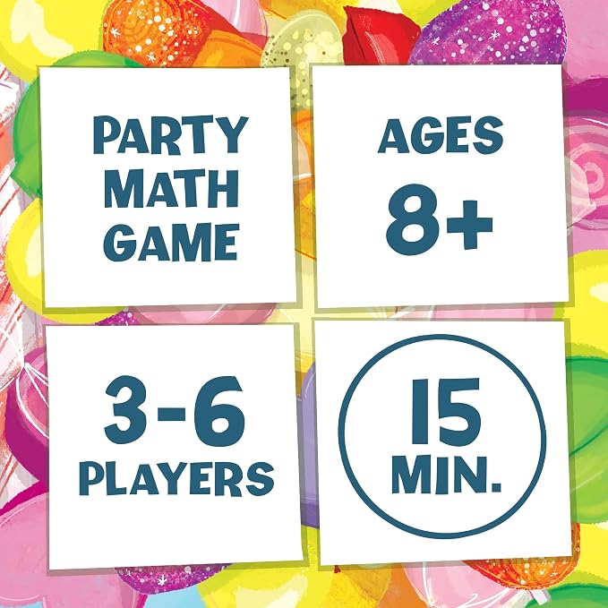 Melon Rind Clumsy Thief Candy Shop Math Game for Kids Ages 8+, Adding to 20 Card Game to Develop Math Skills with Confidence, Educational, Fun Activity for 3-6 Players