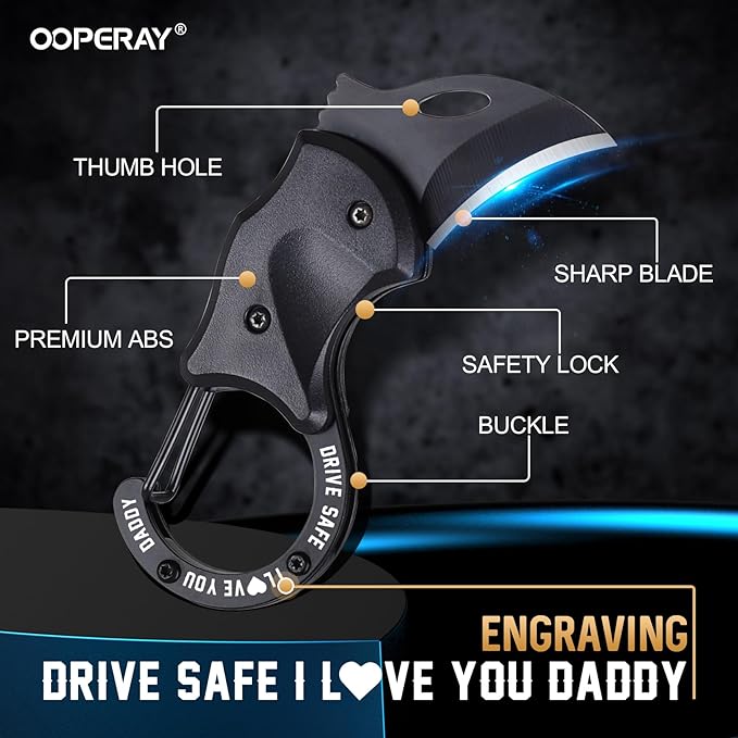 Gifts for Dad Fathers Day, Fathers Day Dad Gifts, EDC Box Cutter for Camping Hiking Fishing, Birthday Gift Ideas for Daddy, EDC Tool Gift from Daughter Son