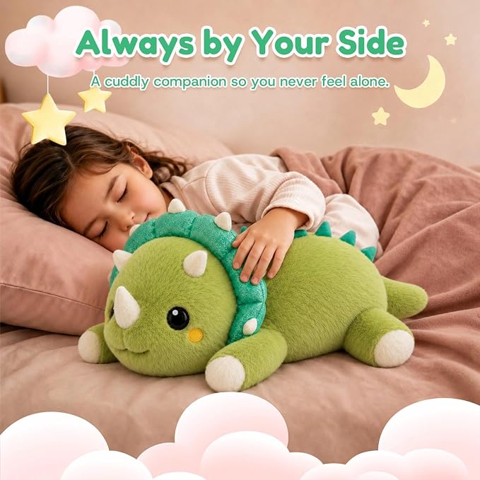 Triceratops Dinosaur Weighted Stuffed Animal Plush Toy(17.3 Inch, 1.7 Lbs)