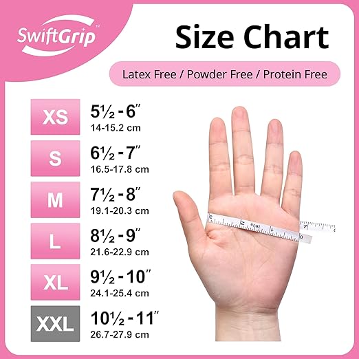 Pink Nitrile Gloves, 3-mil, Industrial Gloves Disposable Latex Free, for Cleaning & Esthetician, Rubber Powder-Free, 1000-ct Case (Medium)