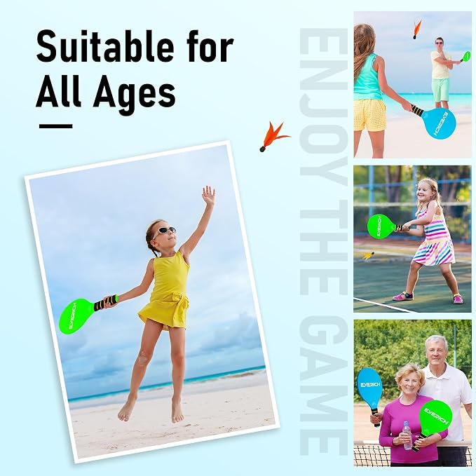 Toss and Catch Ball Set & Paddle Ball, Outdoor Games for Kids Toys, Christmas Family Games, Beach Pool Camping Yard Game Outside Toys, Gifts for Boys Girls 3 4 5 6 7 8 9 10 11 12 Years Old