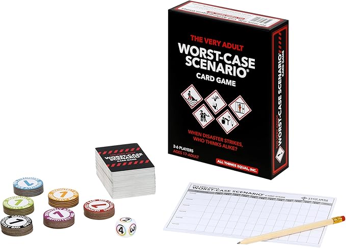 Moose games The Very Adult Worst-CASE Scenario Card Game - All New Party Game | 0% Trivia, 100% Humorous Fun, Black