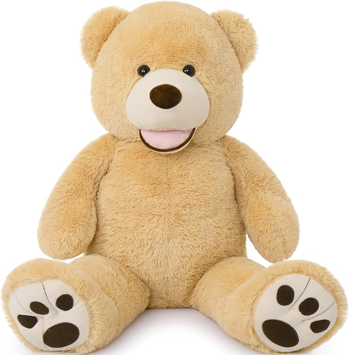 MaoGoLan Giant Teddy Bear Plush,39 inches Big Teddy Bear Stuffed Animal,Adorable Smiling Large Bear,Express Your Love Gift for Kids,Girlfriend,Baby Shower,Valentines Day,Christmas,Long Distance