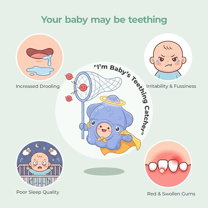 Momcozy Baby Teething Toys, Food Grade Silicone Baby Teether，Teething Mitten for Babies 0–6 Months，Teethers for Babies 6–12 Months，Anti Drop Wrist Teether, 200°C Heat-Resistant，Soft Pink