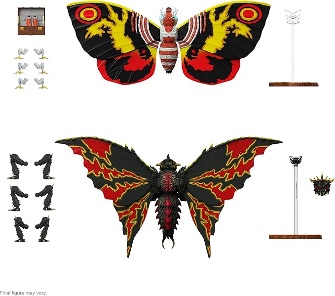 Super7 ULTIMATES! Toho Mothra (1992) - 7" Toho Godzilla Action Figure with Accessories - Classic Movie Collectibles and Retro Toys