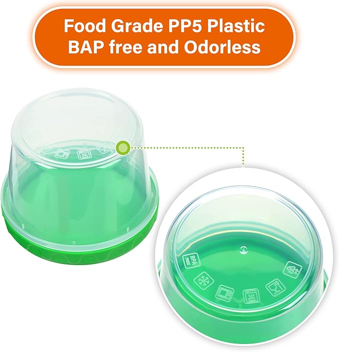 EONJOE 16 oz Plastic Freezer Containers with Lids 2 Cup Food Storage Container BPA Free Stackable Airtight Dishwasher Safe,12 Pack