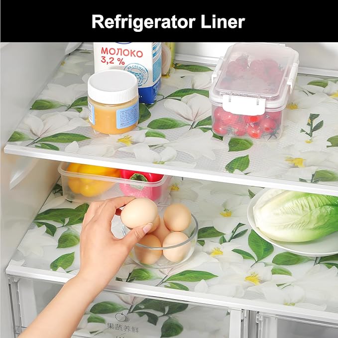 Cooyes Shelf Liner – Premium Non-Adhesive Cabinet & Drawer Liner for Kitchen – Waterproof Shelf Paper with Modern Pattern – Durable EVA Cabinet Mat – Easy to Cut （17.5" W x 78.7" L）