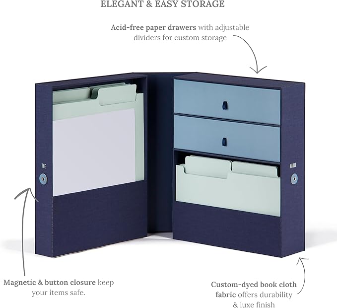 Savor | All-in-One Desk Organizer | Blue – Keep Desk, Office, and Home Organized All-in-One Storage System for Important Files, Documents, Stationery, and Office Supplies