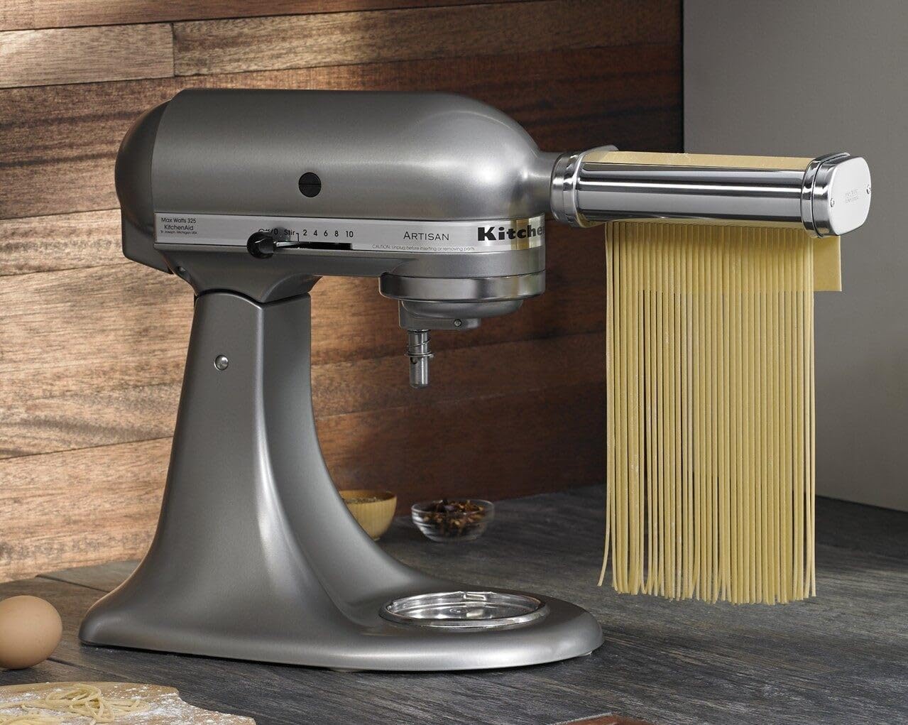 KitchenAid KSMPRA Stand Mixer Attachment Pasta Roller & Cutter, 3-Piece Set, Stainless Steel