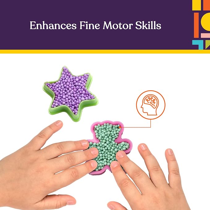 Special Supplies Fun Foam Modeling Foam Beads Play Kit, Children’s Educational Clay for Arts Crafts Kindergarten, Preschool Kids Toys Develop Creativity, Motor Skills (10-Pack)
