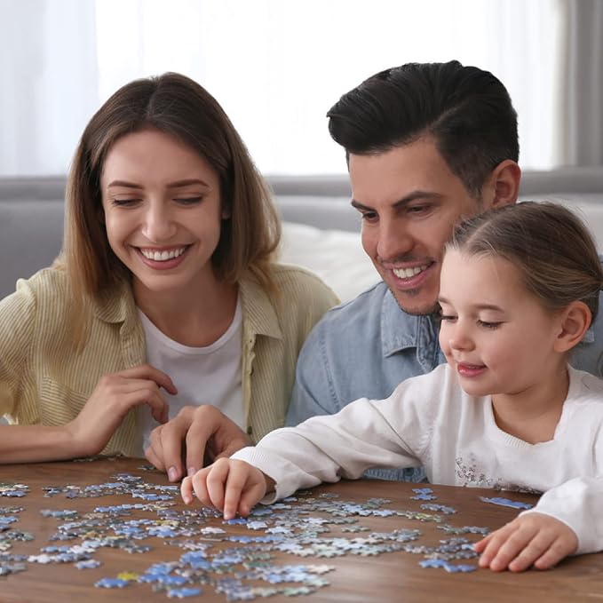 Jigsaw Puzzles for Adults 1000 Pieces, Fall Harvest Fit Well Letter on Back No Dust, Home Decor Birthday Party Toy for Olds Seniors (27.5"x19.6"), 1:1 Poster