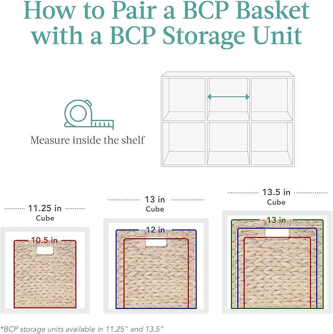 Best Choice Products 10.5x10.5in Pack of 5 Cube Storage Baskets, Water Hyacinth Multipurpose Collapsible Organizers, Handwoven Laundry Totes for Laundry, Living Room, Kids Room & Nursery - White