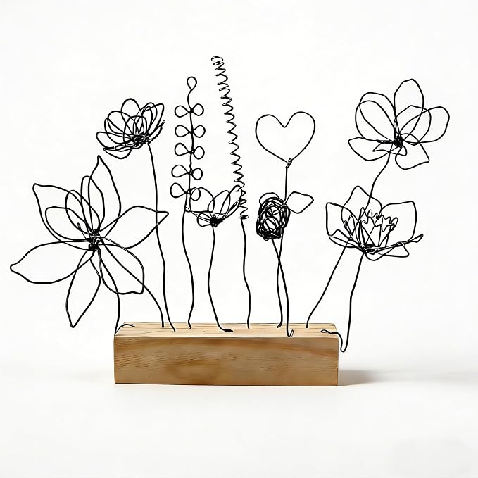 BoFUN Easy Wire Flower Crafts Kit for Teens& Adults Women, DIY Art Hobbies Craft Metal Flower Making Set, Creative Handmade Craft Supplies for Home Decor, Party, Gift Mom Birthday