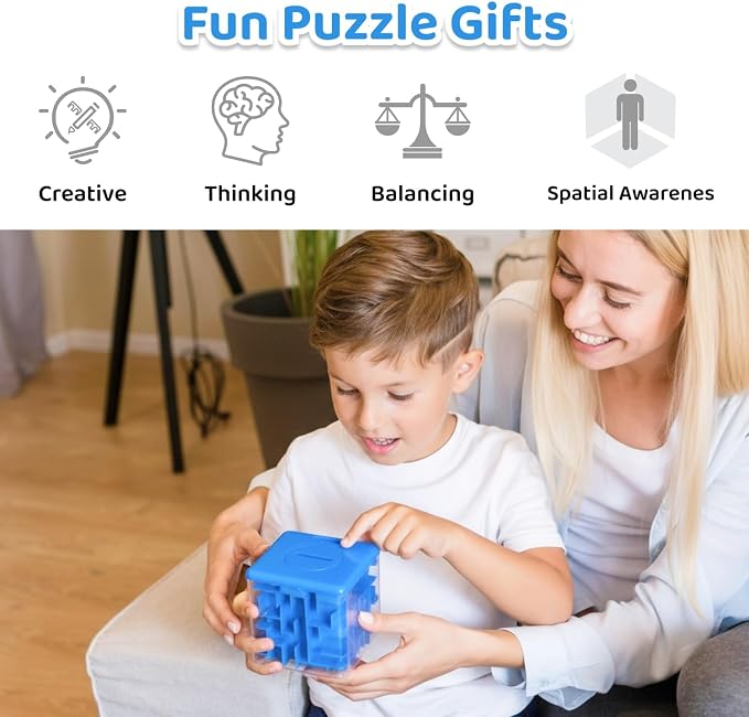 2 Packs Money Maze Puzzle Boxes Blue & Pink, Money Gift Boxes for Cash Pop Up, Money Puzzle Box for Cash Gift Kids Adults