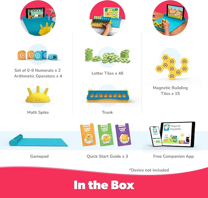 PlayShifu Junior Genius Pack | 3-in-1 STEM Learning Kit with Word Wiz, Mission Math & Connecto | Tech-Powered Educational Toys for Kids Ages 4–10 | Gift for Boys & Girls | Tablet Not Included