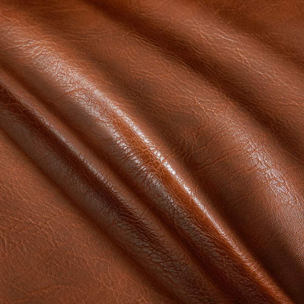 Fancy Homi Brown Boho Lumbar Faux Leather Decorative Throw Pillow Covers 12x24 Inch for Living Room Couch Bed Sofa, Solid Rectangle Cushion Case 30x60 cm, Rustic Modern Farmhouse Home Decor